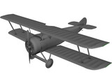 Biplane Sopwith Camel 3D Model preview