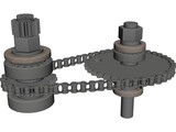 Bison Pullers 2008 Model Tractor Chaincase 3D Model preview