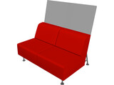 Bix Double Seat 3D Model preview