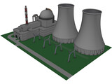 Black Rock River Nuclear Power Plant 3D Model