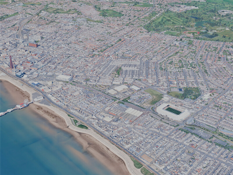 Blackpool City, UK (2025) 3D Model
