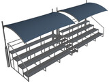 Bleacher 3D Model preview