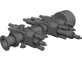Blowout Preventer Stack 3D Model preview