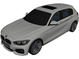 BMW 1-Series 5-door (2016) 3D Model preview