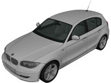 BMW 180i (2009) 3D Model preview