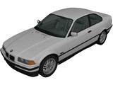 BMW 318i Coupe (1993) 3D Model preview