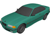 BMW 318i Coupe (1996) 3D Model preview