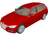 BMW 335i Touring [F31] (2012) 3D Model preview