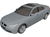 BMW 5-series E60 Sedan (2010) 3D Model preview