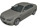 BMW 5-series E60 3D Model preview
