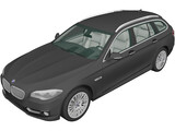 BMW 5-Series Touring [F11] (2014) 3D Model preview