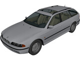 BMW 528i Touring (2001) 3D Model preview