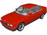 BMW 535i E34 (1990) 3D Model preview