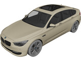 BMW 550i Gran Turismo (2010) 3D Model preview