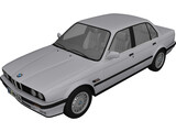 BMW E30 320i 4-door 3D Model preview
