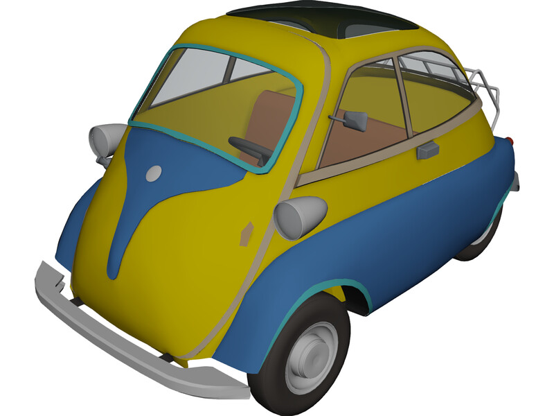 BMW Isetta 250 with Interior (1956) 3D Model