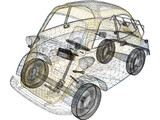 BMW Isetta 250 with Interior (1956) 3D Model
