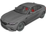 BMW M2 Competition (2018) 3D Model preview