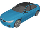 BMW M3 F30 Sedan (2015) 3D Model preview