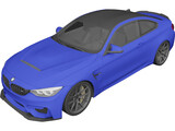 BMW M4 CS (2018) 3D Model preview