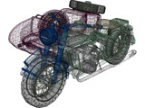 BMW R75 Motorcycle 3D Model