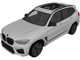 BMW X3M Competition (2020) 3D Model preview