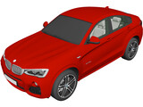 BMW X4 (2014) 3D Model preview