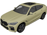 BMW X6 M50i (2020) 3D Model preview