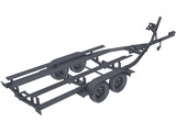 Boat Trailer 3D Model