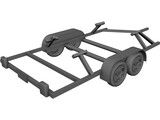 Boat Trailer 3D Model preview