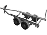 Boat Trailer 3D Model preview