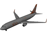 Boeing 737 GOL Brasil 3D Model preview