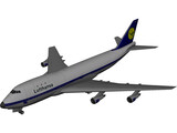 Boeing 747-400 Lufthansa 3D Model preview