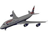 Boeing 747 British Airways 3D Model preview
