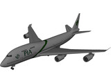 Boeing 747 PIA 3D Model preview