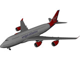 Boeing 747 Virgin Atlantic 3D Model preview