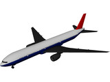 Boeing 777-300 3D Model preview