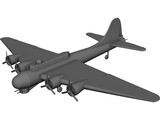 Boeing B-17 Flying Fortress 3D Model preview