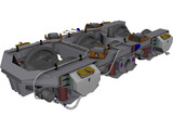 Bogie 3 Axle 3D Model preview