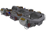 Bogie 3 Axle 3D Model