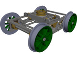 Bogie L&N 10 Wheel 3D Model preview