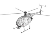 Boieng 500 Little Bird 3D Model
