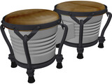 Bongos Pair 3D Model