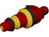 Bosch Fuel Injector 3D Model preview