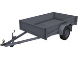 Box Trailer 7x5ft 3D Model preview