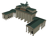 Brandenburg Gate Berlin 3D Model preview