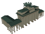 Brandenburg Gate Berlin 3D Model