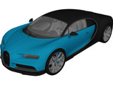 Bugatti Chiron (2017) 3D Model preview