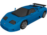 Bugatti EB110 (1991) 3D Model preview