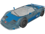 Bugatti EB110 3D Model preview